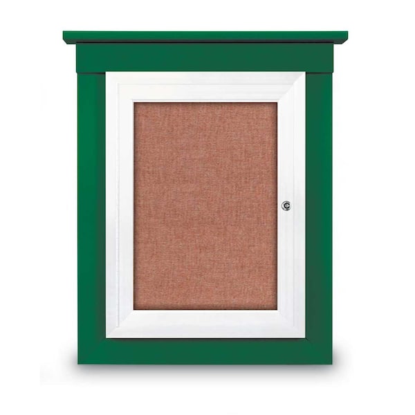60"x48" 2-Door Enclosed Letterboard, Burgundy Vinyl/Lt Oak